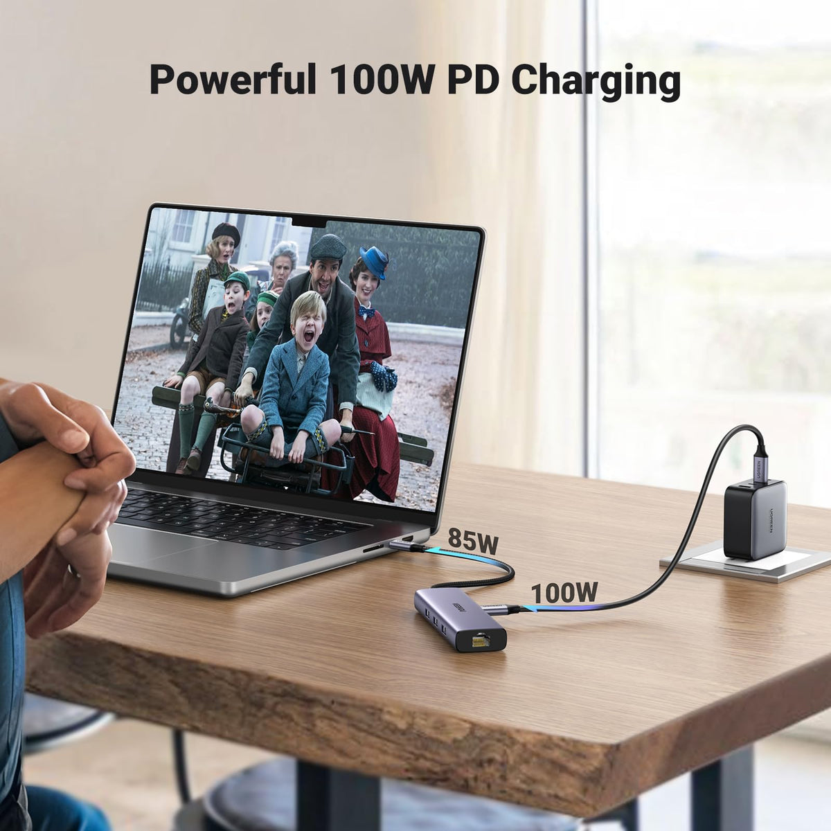 UGREEN Revodok 6 in 1 USB C Hub Gigabit Ethernet Adapter with 4K HDMI